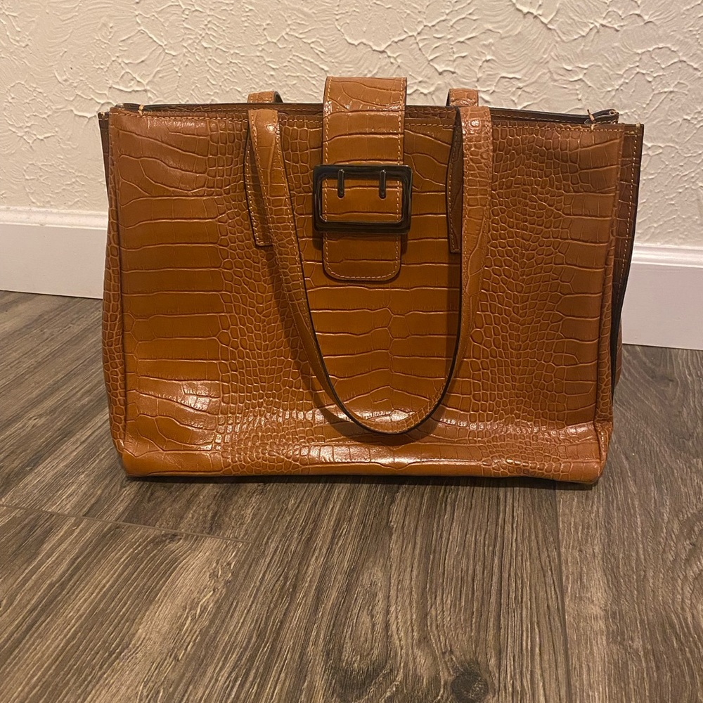 Persaman Purse Light brown crocodile made in Italy genuine leather